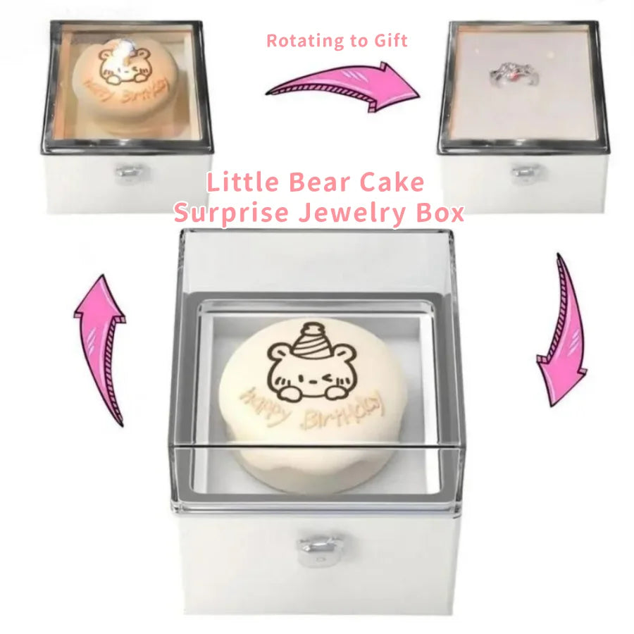 Little Bear Cake Surprise Ring Box